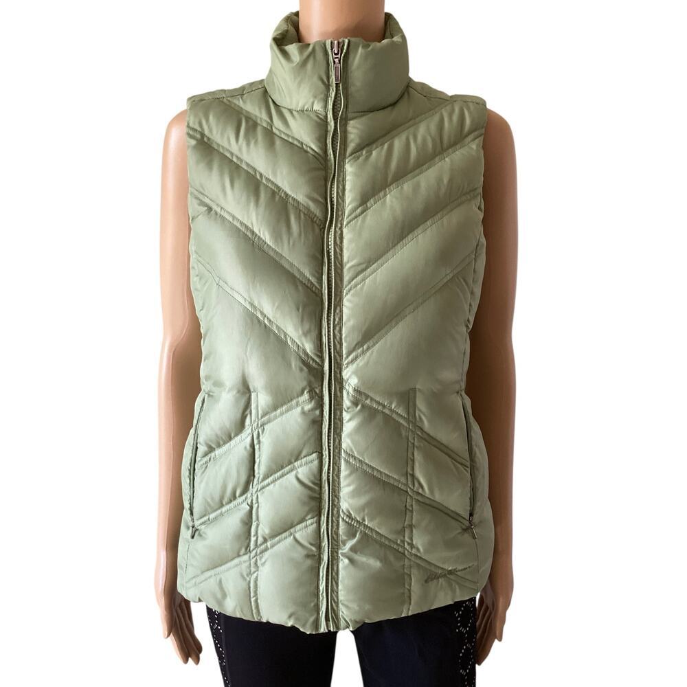 Eddie Bauer Packable Premium Goose Down Puffer Vest women sz XS